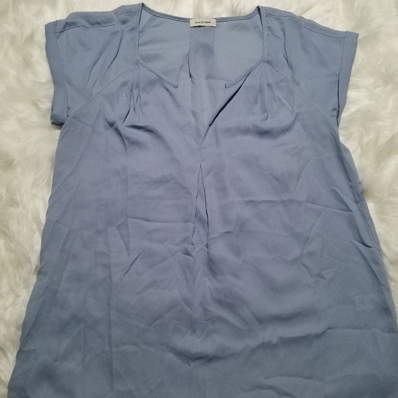 Max Studio Blue Blouse L - Picture 4 of 4